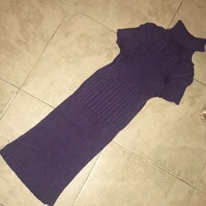 🆓 Poof! - Turtle neck cap sleeve ribbed knit top